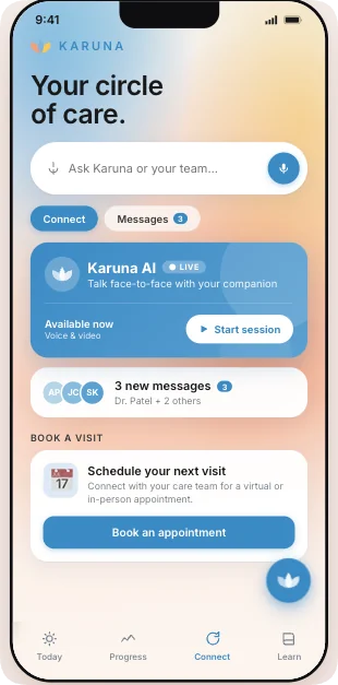 Karuna Connect screen